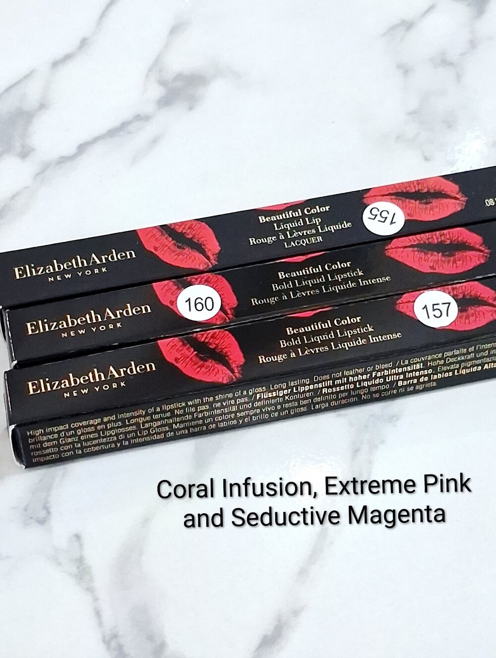 Bundle Elizabeth Arden Liquid Lipstick Coral Infusion Extreme Pink Magenta New